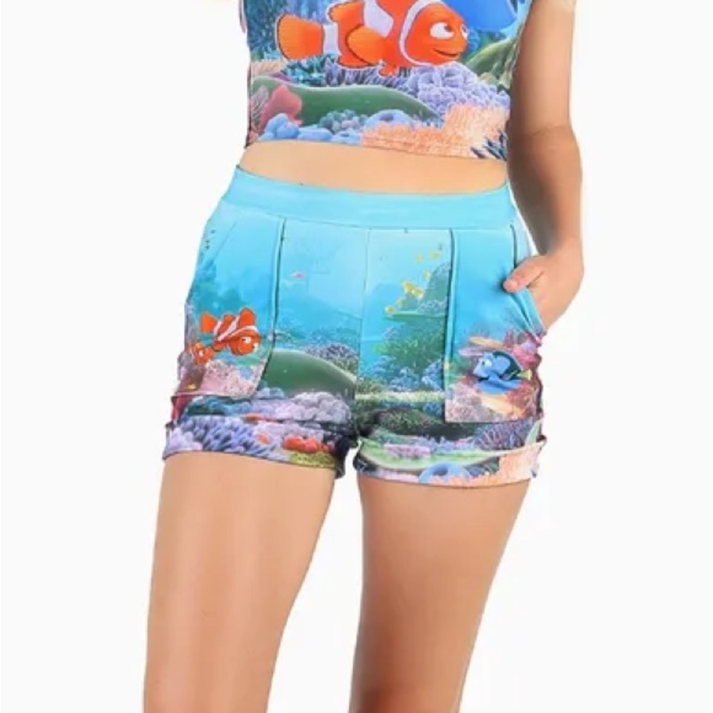 Blackmilk Finding Nemo Pixar Cuffed Shorts